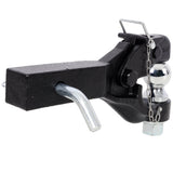 8 Ton 16000 LBS Pintle Hook 2 Inch Pintle Hitch Receiver with 2 Inch Trailer Bal Fits 2.5 to 3-inch Lunette Ring for Trailers - Fab Heavy Parts