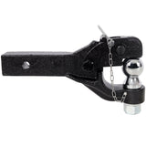 8 Ton 16000 LBS Pintle Hook 2 Inch Pintle Hitch Receiver with 2 Inch Trailer Bal Fits 2.5 to 3-inch Lunette Ring for Trailers - Fab Heavy Parts