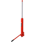 8 Ton Hydraulic Long Ram Jack with Single Piston Pump and Clevis Base - Red - Fab Heavy Parts
