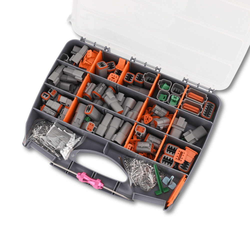 800 Piece Deutsch DT Connector Kit Stamped for 14 16 18 20 GA. WIRE - Fab Heavy Parts
