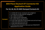 800 Piece Deutsch DT Connector Kit Stamped for 14 16 18 20 GA. WIRE - Fab Heavy Parts