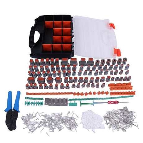 800 Piece Deutsch DT Connector Kit With SN - 48B Crimp Plier Tool - Fab Heavy Parts