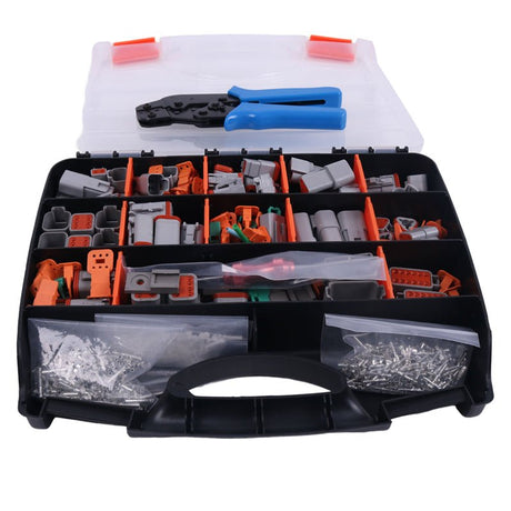 800 Piece Deutsch DT Connector Kit With SN - 48B Crimp Plier Tool - Fab Heavy Parts