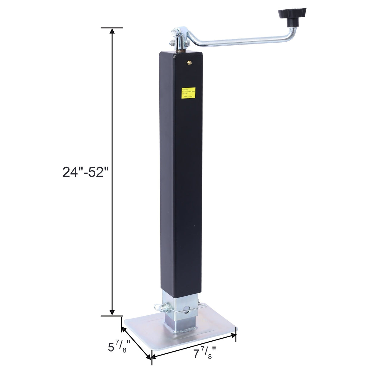 8,000 lbs. Top Wind Weld on Square Tube Drop Leg Jack - Fab Heavy Parts