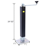 8,000 lbs. Top Wind Weld on Square Tube Drop Leg Jack - Fab Heavy Parts