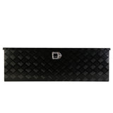 48 Inch Truck Box Heavy Duty Aluminum Stripes Plated Tool Long Box with Lock and Key 48"×15.2"×15.2"