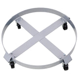 4Pcs Drum Dolly for 55 Gallon Barrel with 4 Swivel Caster Wheels Heavy Duty Steel Frame Cart with Brake