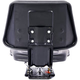 Tractor Seat with Backrest Slide Track Steel PVC Compact Mower