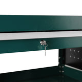 3ティアローリングツールカートストレージ引き出し付きヘビーデューティユーティリティオーガナイザー - グリーン