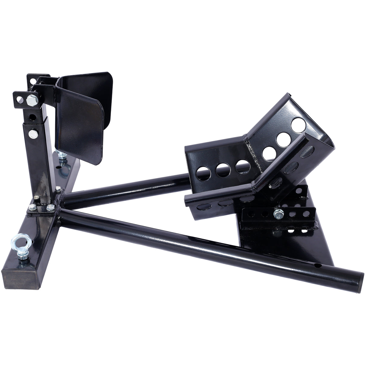 Motorcycle Front Tire Motorbike Chock for 17"-21" Wheels Locking Adjusting Stand--Black