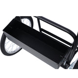 Large Dual Oxygen Tank Cart Dolly with Double Cylinder 20" Pneumatic Wheels Two Fastening Belts--Black