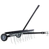40-Inch Lawn Sweeper Tow Behind Dethatcher--Black