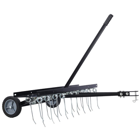 40-Inch Lawn Sweeper Tow Behind Dethatcher--Black