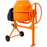 Cement Mixer 5 Cu. Ft Electric Concrete Machine 650W AC Motor Portable Power