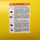 Compresor de aire silencioso de 2.5 hp 13 galones Tienda eléctrica sin aceite sin aceite Ligero con ruedas Nivel de ruido de 70 dba con válvula de drenaje automática amarillo