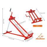 880 Lbs Heavy Duty Steel Riding Mower Lift Jack Foldable Telescopic Maintenance with Manual & Power Tool Handle - Fab Heavy Parts