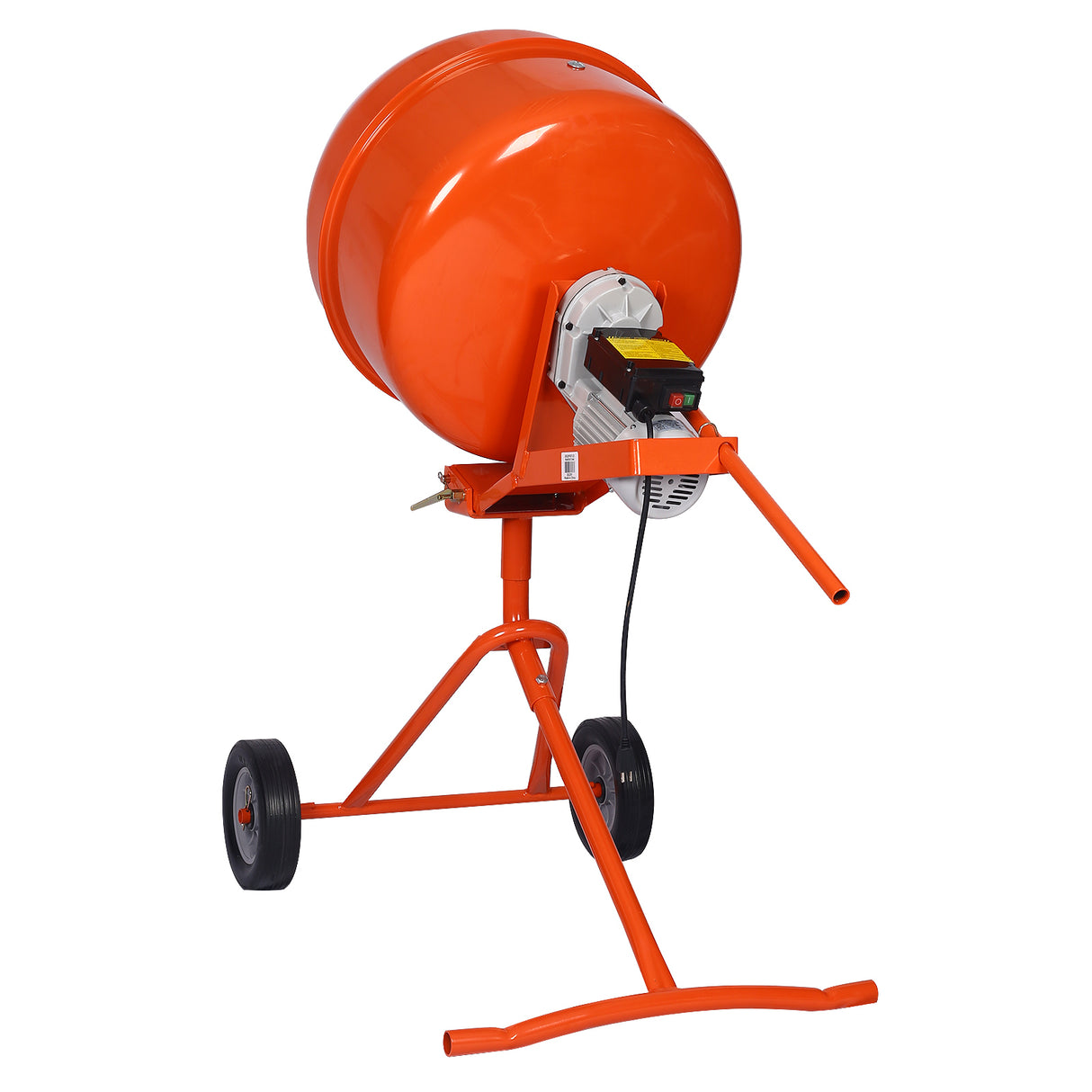 5.0 cu. ft. Portable Concrete Mixer Electric Cement ETL Certificated Copper Motor--Orange