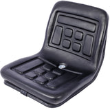 Universal Tractor Seat with a Drain Hole Thickly-Padded Horizontally Adjustable--Black