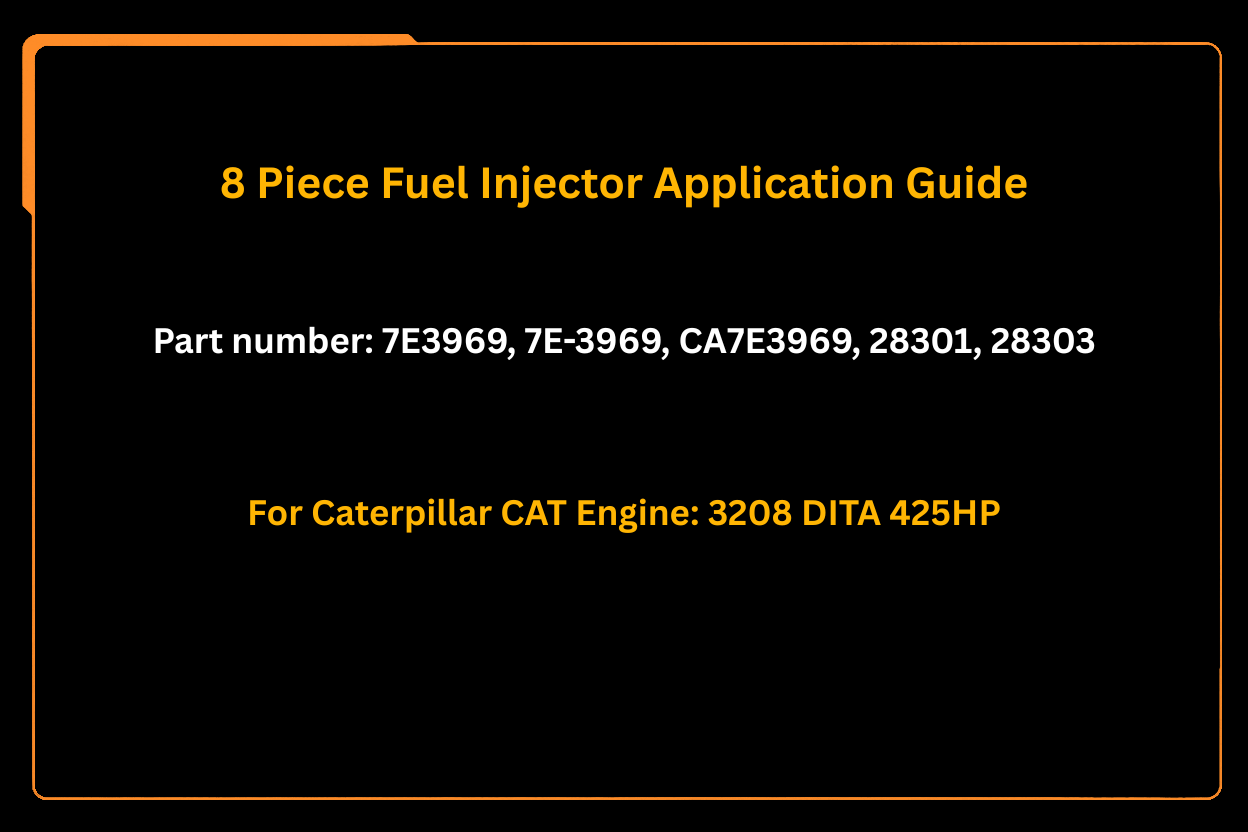 8 Piece Fuel Injector 7E-3969 28303 Fits for Caterpillar CAT Engine 3208 DITA 425HP Final clearance