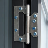 3 x 3 FT Outdoor Storage Shed with Single Lockable Door Metal Steel--Dark Gray