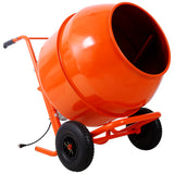 224L 8CUFT Horizontal Portable Cement Mixer Wheel Barrow Portable Cement Concrete Mixer 115V-60HZ
