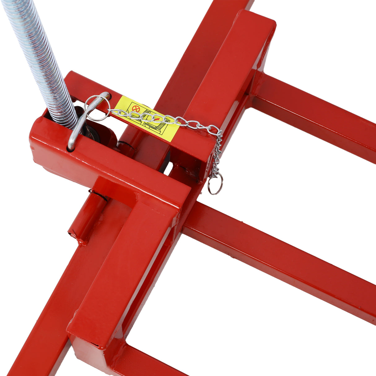 Easy Mower Lift 800 Lbs Capacity Ride-on Cleaning Aid + 45° Tilt Adjustable--Red