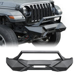 X Style Front Bumper with Winch Plate Fits for Wrangler JK (2007-2018) Textured Manganese Steel Construction