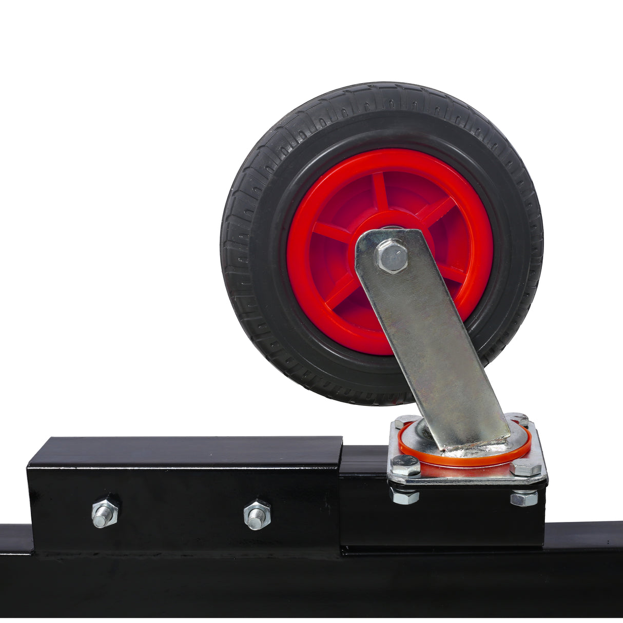 2-in-1 Heavy Duty 1,500lbs Trailer Dolly Load Capacity Mover 2" Hitch Ball 24''-35.4'' Adjustable Height RV Boat--Black Red