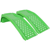 Heavy Duty Solid Steel Car Ramp 8000 LBS Capacity Auto Service Ramps Pack of 2 Vehicle Ramps for Truck, SUV, Car Maintenance & Oil Change--Green