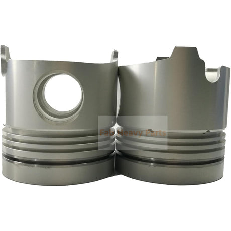 8X Piston with Pin and Clips L 13216-1560 / R 13226-1140 Fits For Hino Engine EF550