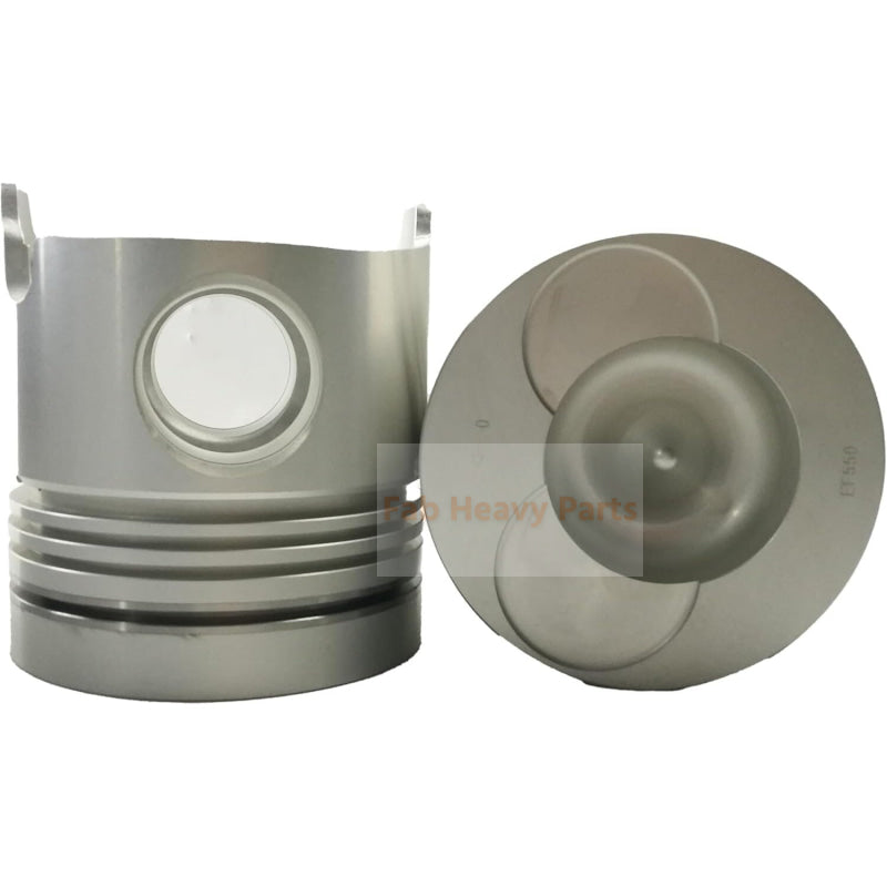 8X Piston with Pin and Clips L 13216-1560 / R 13226-1140 Fits For Hino Engine EF550