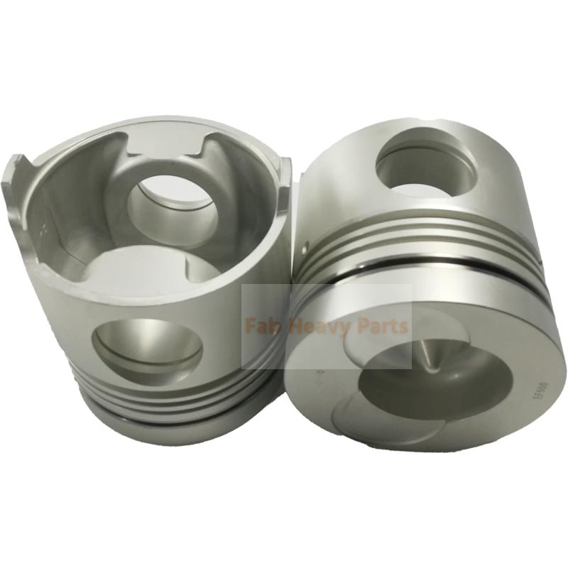 8X Piston with Pin and Clips L 13216 - 1560 / R 13226 - 1140 Fits For Hino Engine EF550 - Fab Heavy Parts