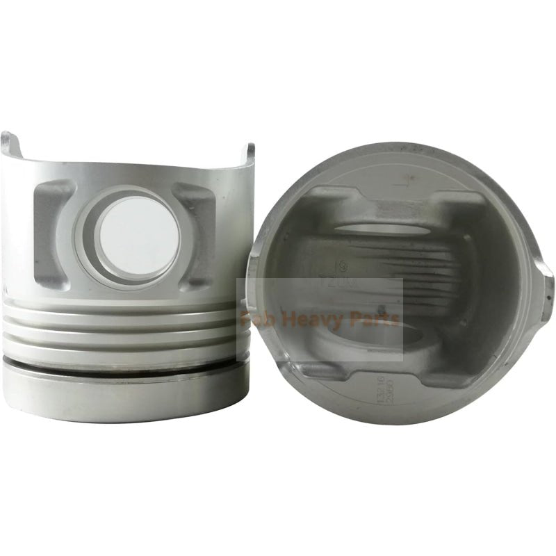 8X Piston With Pin And Clips R 13216 - 2980 L 13216 - 2681 Fits For Hino F17D - TI F17DTI Engine Parts - Fab Heavy Parts