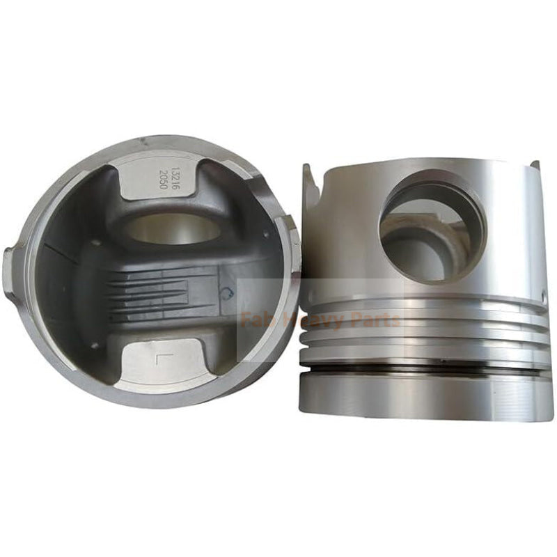 8X Piston with Pin and Clips R 13226-1200 L 13216-2050 Fits For Hino Engine F17D