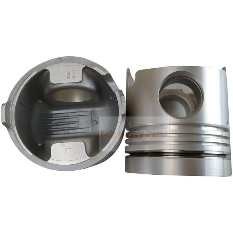 8X Piston with Pin and Clips R 13226 - 1200 L 13216 - 2050 Fits For Hino Engine F17D - Fab Heavy Parts