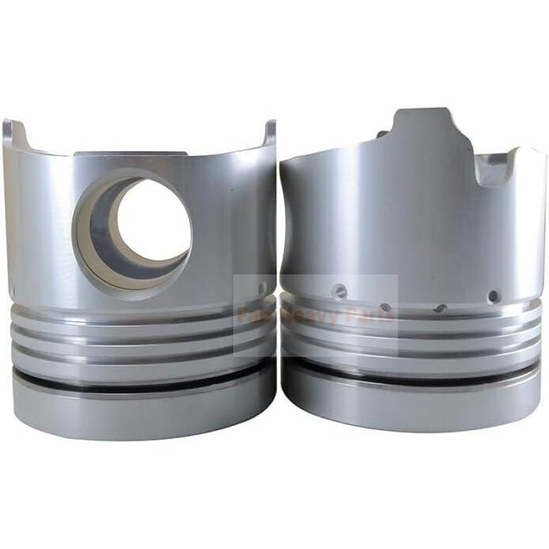 8X Piston with Pin and Clips R 13226 - 1200 L 13216 - 2050 Fits For Hino Engine F17D - Fab Heavy Parts