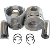 8X Piston with Pin and Clips R 13226 - 1200 L 13216 - 2050 Fits For Hino Engine F17D - Fab Heavy Parts