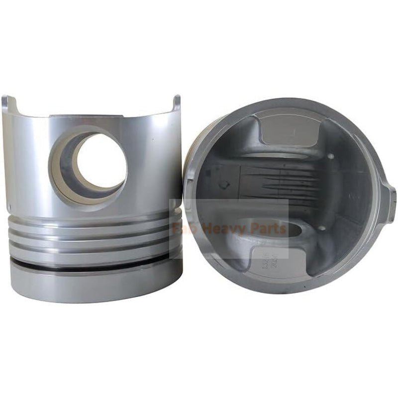 8X Piston with Pin and Clips R 13226 - 1200 L 13216 - 2050 Fits For Hino Engine F17D - Fab Heavy Parts