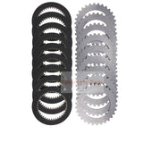 9 Pcs Clutch Plates & Disc AT179473 T158801 Fits For John Deere 310E 410E 410G 315SJ