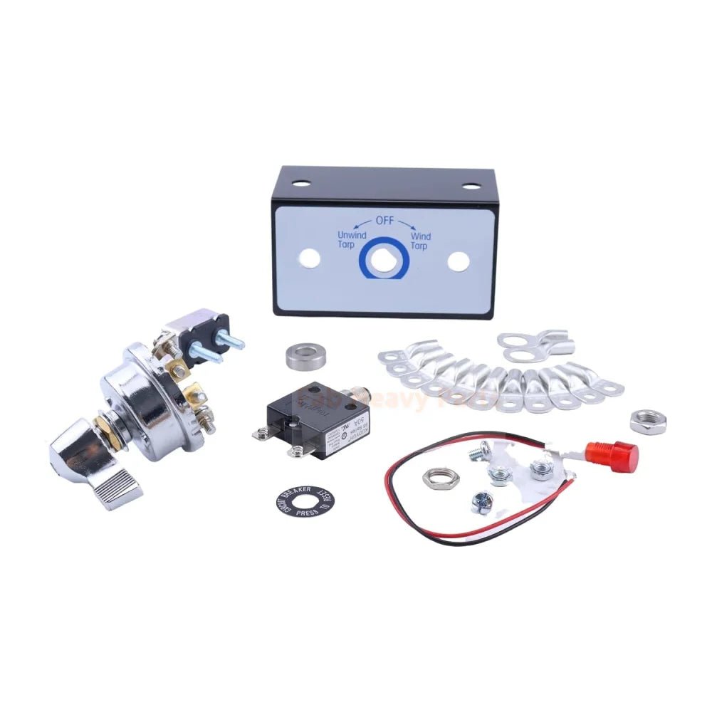 90:1 12V 1.2HP 900W Dump Truck Tarp Motor Switch Kit 5543895 AHM25042406 AES - 1411 - 19AS Fits for Dump Truck Tarp System - Fab Heavy Parts