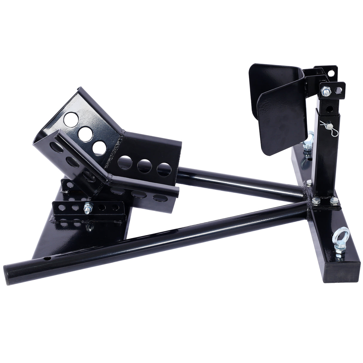 Motorcycle Front Tire Motorbike Chock for 17"-21" Wheels Locking Adjusting Stand--Black