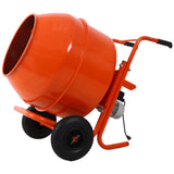 224L 8CUFT Horizontal Portable Cement Mixer Wheel Barrow Portable Cement Concrete Mixer 115V-60HZ