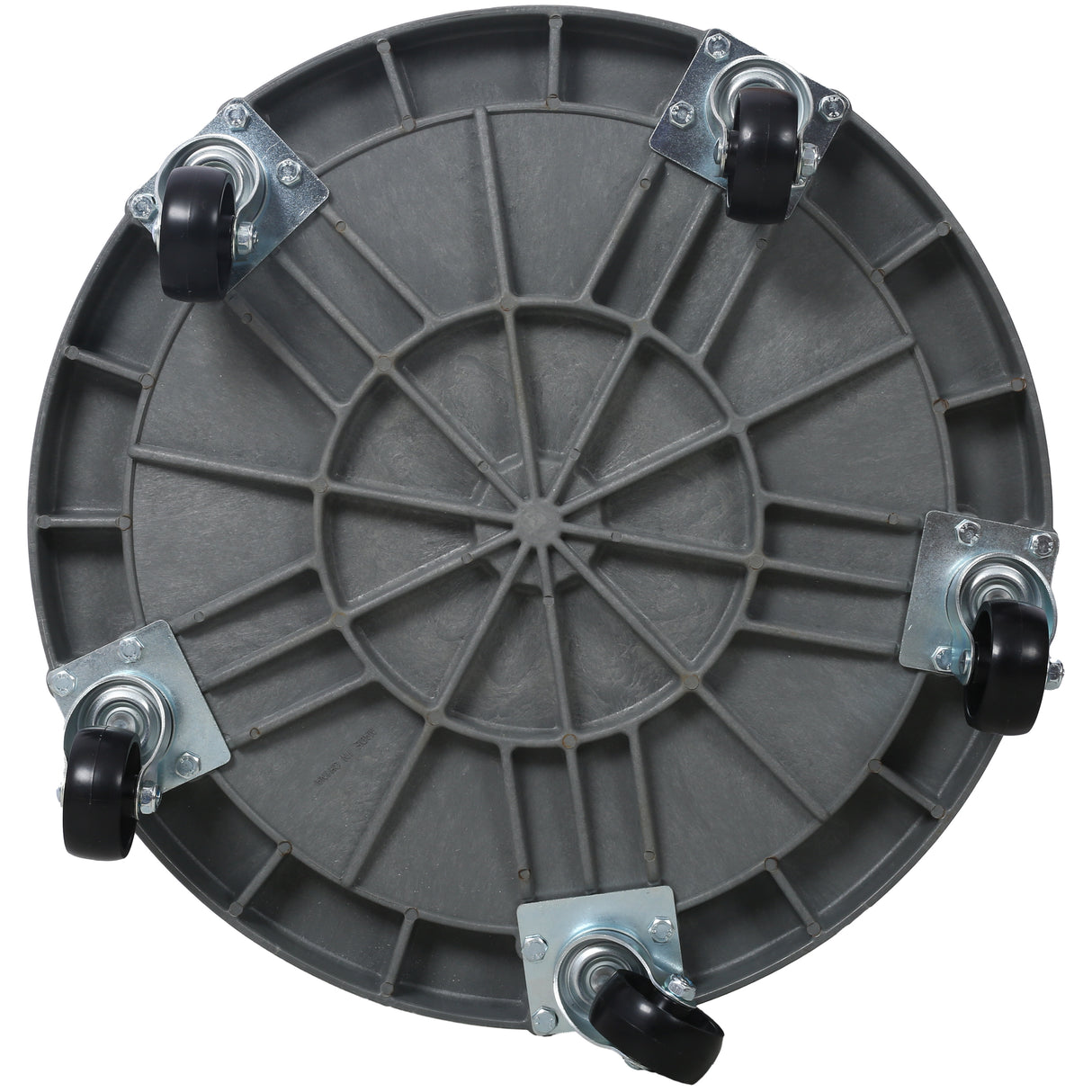 2Pcs Set 30 Gallon and 55 Gallon Heavy Duty Plastic Drum Dolly Durable 900 lb. Capacity Barrel with 5 Swivel Casters Wheel