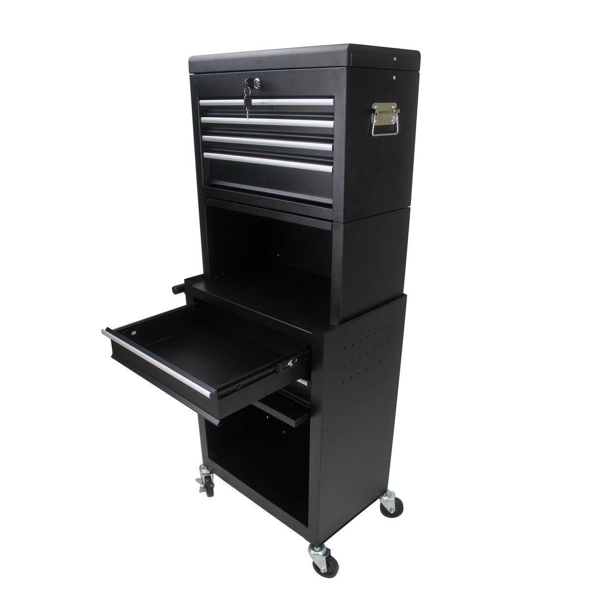 6-Drawer Tool Storage Cabinet High Capacity Rolling Chest with Wheels and Drawers Black