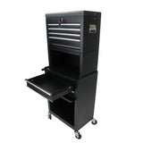 6-Drawer Tool Storage Cabinet High Capacity Rolling Chest with Wheels and Drawers Black