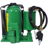 Air Hydraulic Bottle Jack 20 Ton/44029 LBS All Welded 10.2-19.7 inch Lifting Range Manual Handle and Air Pump--Green