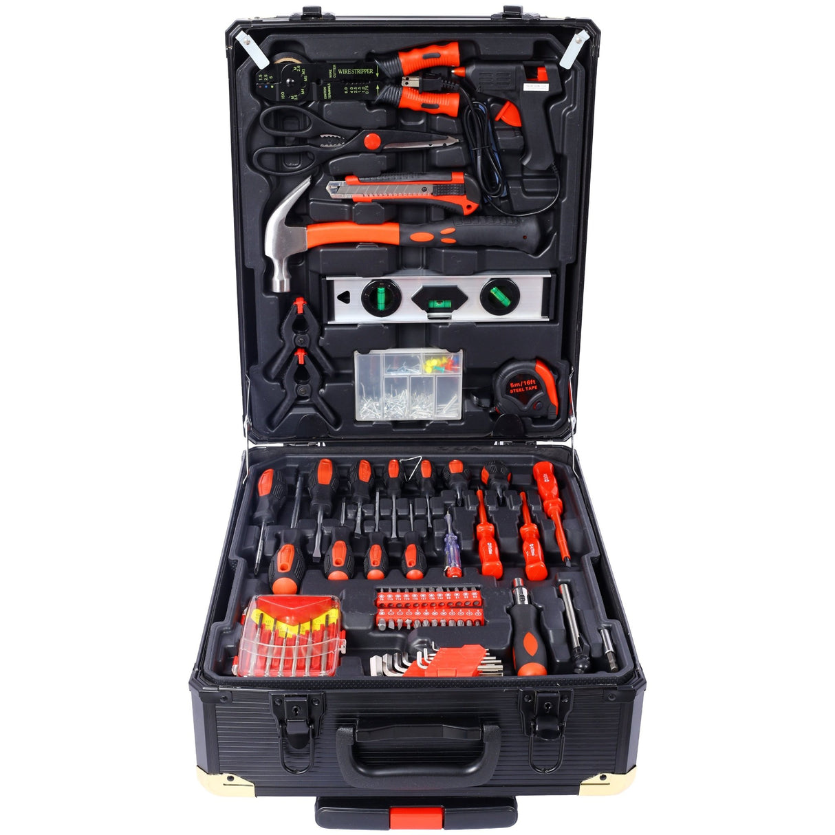 969pcs Home Repair Tool Set Kit Toolbox Storage Case with 4 Drawers Household Tool Kit with Rolling Tool Box - Fab Heavy Parts