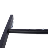 Adjustable Tear Down Work Table with Drawer (4) 2.5" Swivel Casters 220 Lbs Capacity Rubber Corners Heavy Duty Steel--Black