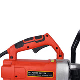 Electric 14" Cut Off Saw Wet/Dry Concrete Cutter Guide Roller with Water Line Attachment 3000w with Blade
