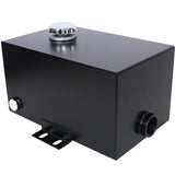 5 Gallon 14 Gauge Steel Hydraulic Fluid Reservoir Tank with Inlet 1-1/2' FNPT and Outlet 3/4' FNPT--Black